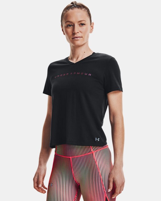 Women's UA Speed Stride Chroma Short Sleeve, Black, pdpMainDesktop image number 1